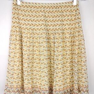 Floral Patterned Cream Skirt